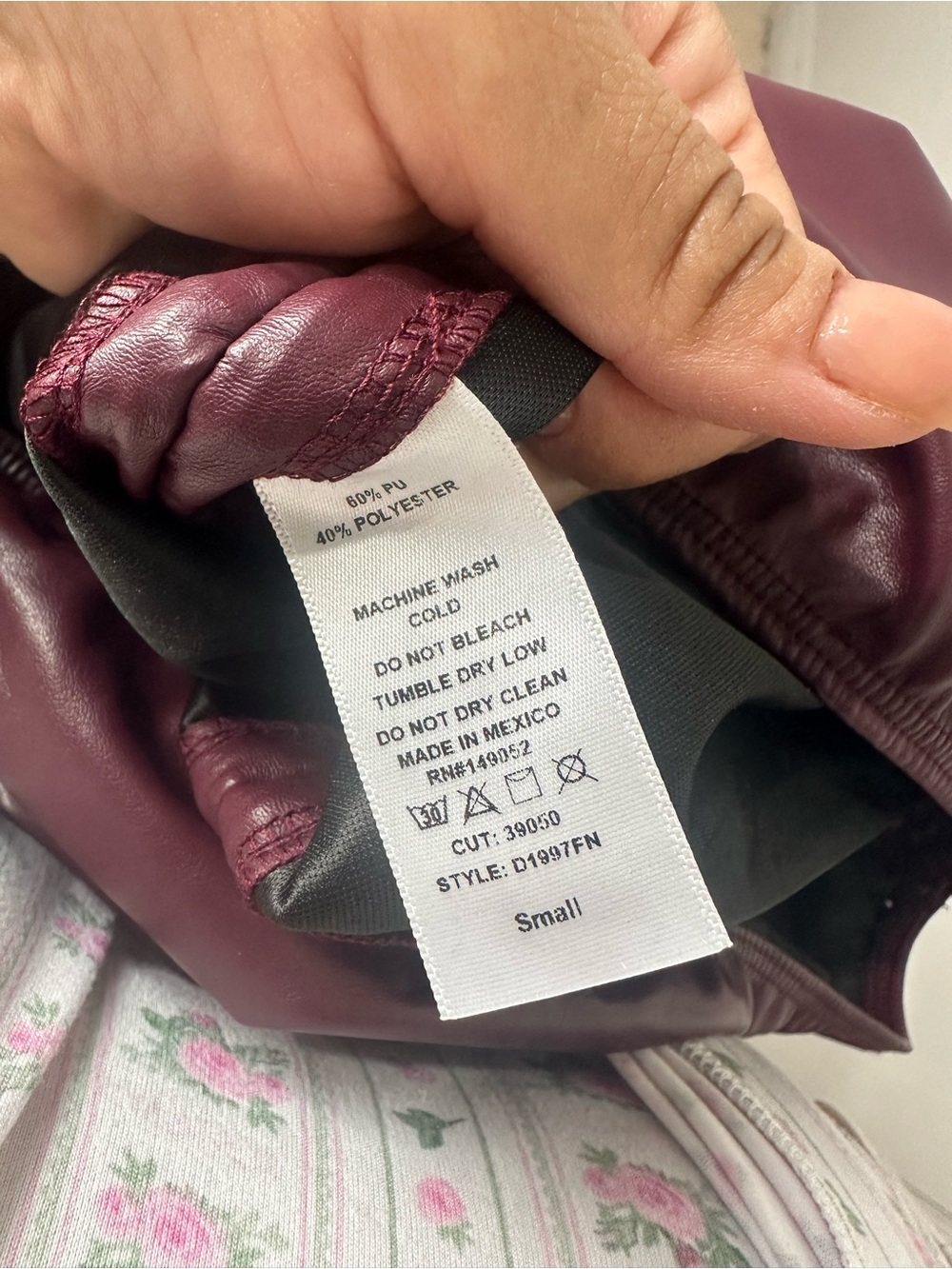 Fashion Nova Burgundy Faux Leather Top - Picture 5 of 5